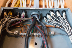 Electrical panel open for repair